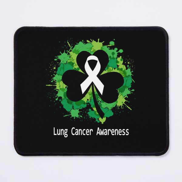 Item preview, Lung Cancer Awareness Clover Ribbon Happy Patricks Day Support Lung Cancer Warrior Gifts designed and sold by Tammyilaria.