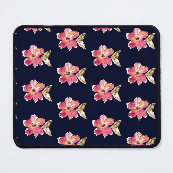 Item preview, Crepe Paper Flower Pattern on Navy designed and sold by WallaceColor.