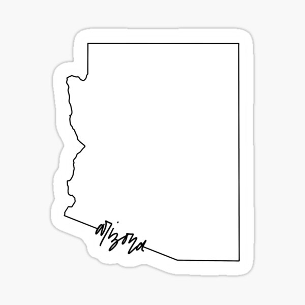 "Arizona State Outline " Sticker for Sale by edenwhitmore Redbubble
