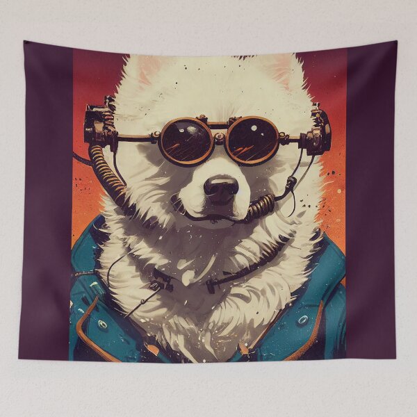 Item preview, Vintage samoyed portrait designed and sold by etherElric.