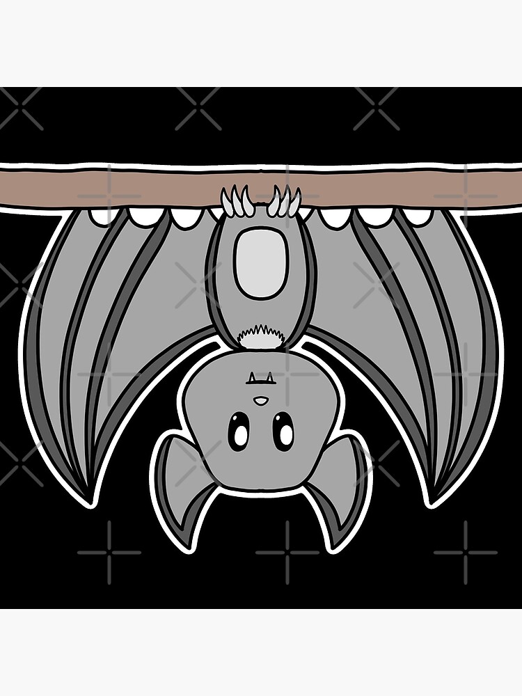 "Cute bat upside down " Poster for Sale by Redbubble