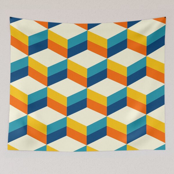 Item preview, Soft Blue Gradient Cubes designed and sold by comforty.