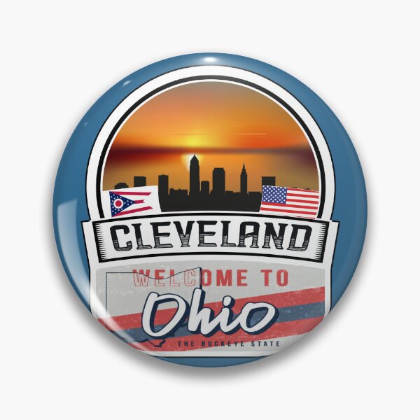 Item preview, Cleveland, Welcome to Ohio, The Buckeye State | Ohio State and Cities Series -3 designed and sold by WorldStateArt.