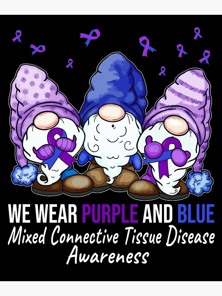 "Purple and Blue Ribbon Mixed Connective Tissue Disease Awareness