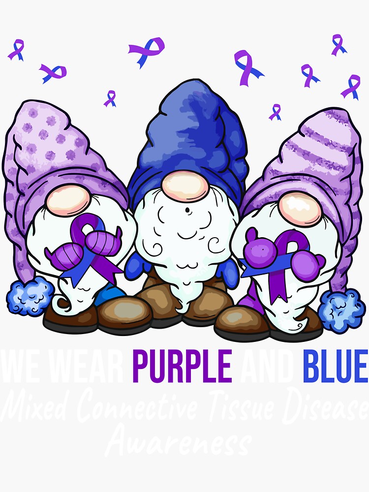"Purple and Blue Ribbon Mixed Connective Tissue Disease Awareness