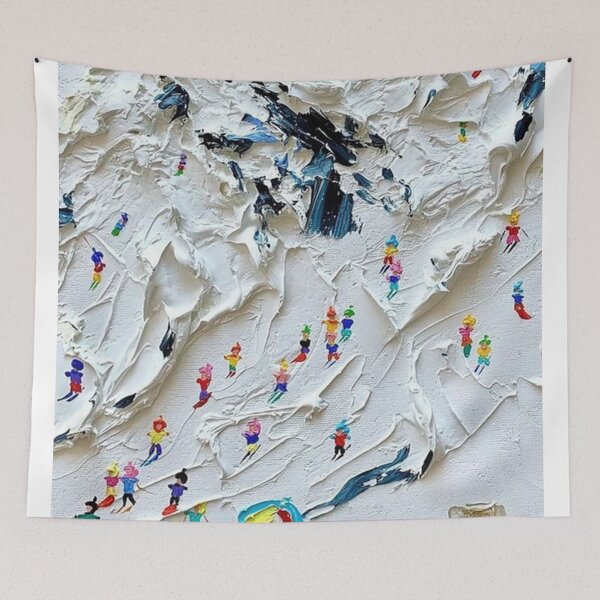 Item preview,  Canvas Architecture Of Snowy Mountains Poster designed and sold by ubarts75.