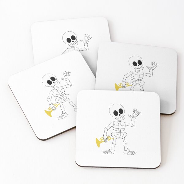 Item preview, Skeleton Mellophone Player designed and sold by mistyreneelove.