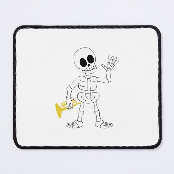 Item preview, Skeleton Mellophone Player designed and sold by mistyreneelove.