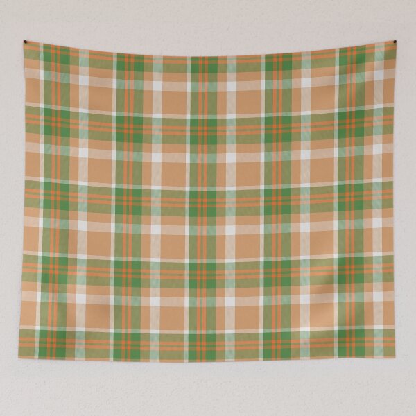 Item preview, Orange and Green Plaid Repeat Pattern designed and sold by rhombusOnion.