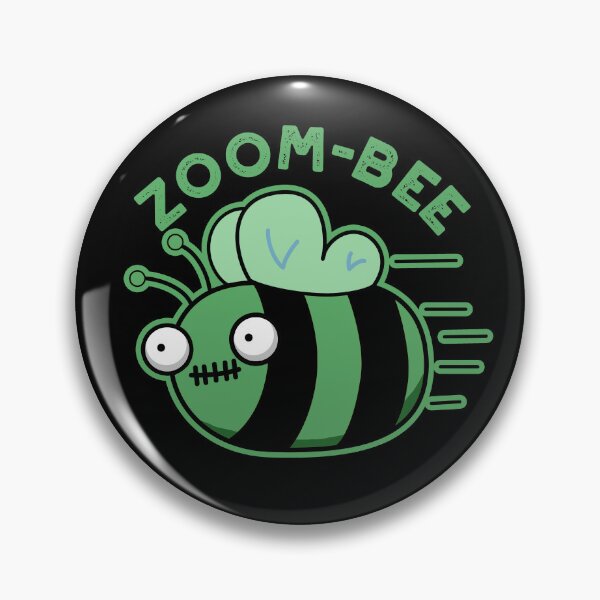 Item preview, Zoom-bee Halloween Funny Zombie Bee Puns (Dark BG) designed and sold by punnybone.