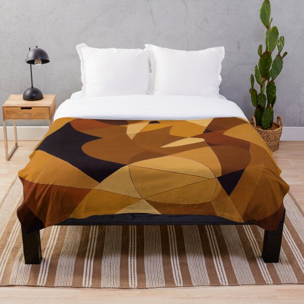 Item preview, Aeon Flux Op Art Abstract Video Game Chic Black and Coffee Colored Geometric Design designed and sold by CrowBerryCream.