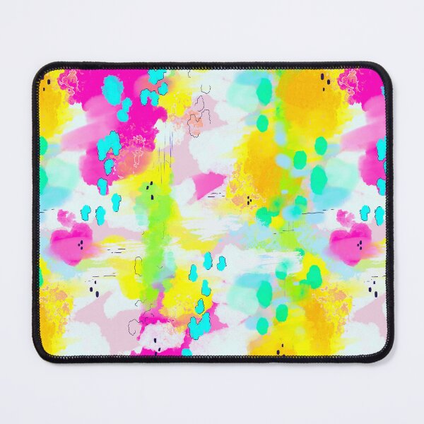 Item preview, Abstract painted strokes - Pink, Yellow, aqua designed and sold by PeriwinkStudio.