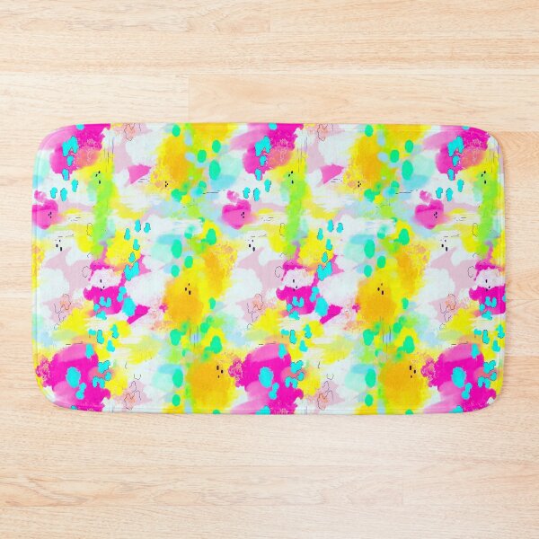 Item preview, Abstract painted strokes - Pink, Yellow, aqua designed and sold by PeriwinkStudio.