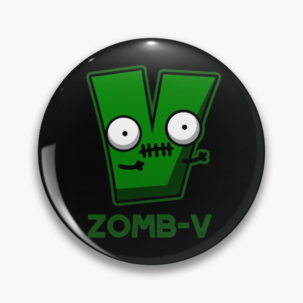 Item preview, Zom-V Halloween Funny Zombie Alphabet V Puns (Dark BG) designed and sold by punnybone.