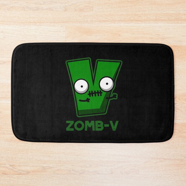 Item preview, Zom-V Halloween Funny Zombie Alphabet V Puns (Dark BG) designed and sold by punnybone.