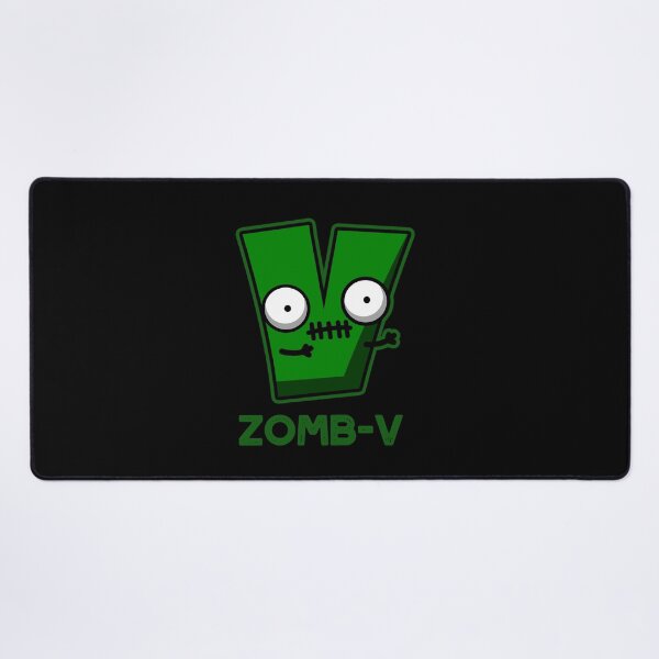 Item preview, Zom-V Halloween Funny Zombie Alphabet V Puns (Dark BG) designed and sold by punnybone.