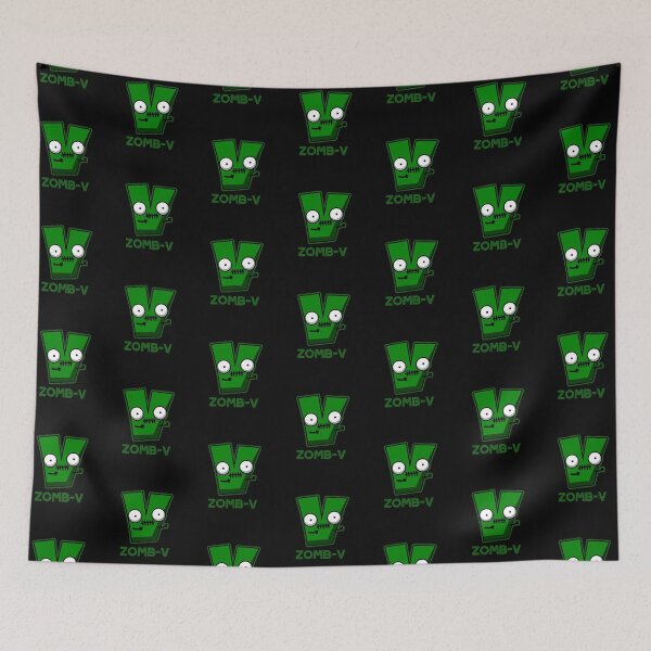 Item preview, Zom-V Halloween Funny Zombie Alphabet V Puns (Dark BG) designed and sold by punnybone.