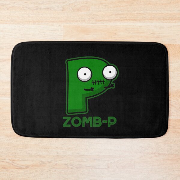 Item preview, Zom-P Funny Halloween Zombie Alphabet P Puns (Dark BG) designed and sold by punnybone.