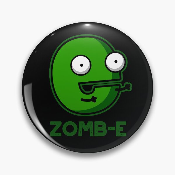 Item preview, Zom-E Halloween Funny Zombie Alphabet E Puns (Dark BG) designed and sold by punnybone.