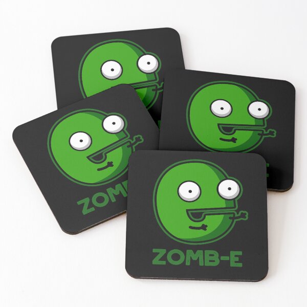 Item preview, Zom-E Halloween Funny Zombie Alphabet E Puns (Dark BG) designed and sold by punnybone.