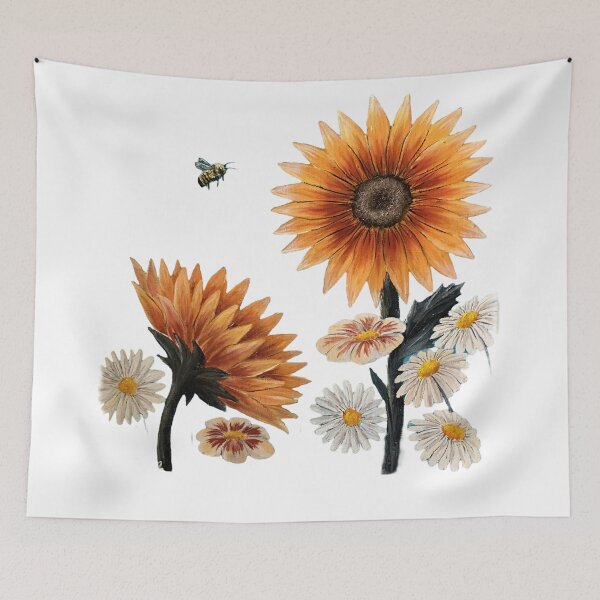 Item preview, Bumble Bee and Flowers Graphic designed and sold by SistersInArtN.