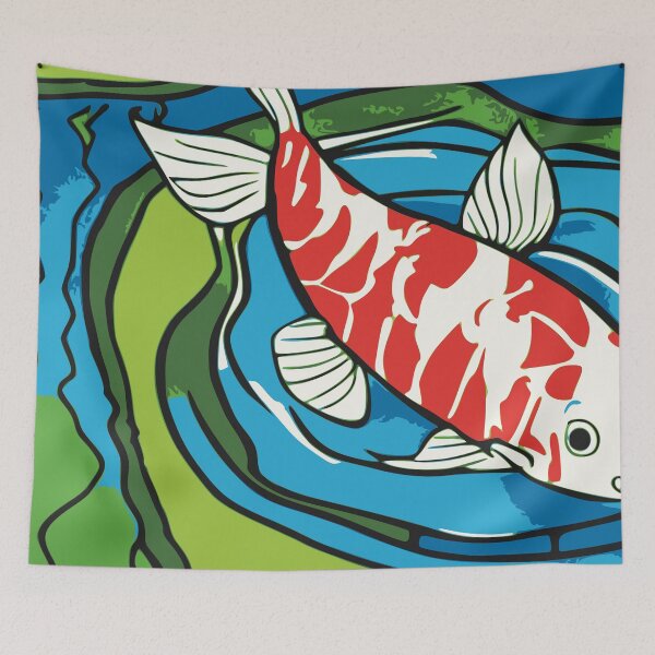 Item preview, Koi Swimming in pond designed and sold by Nonshape.
