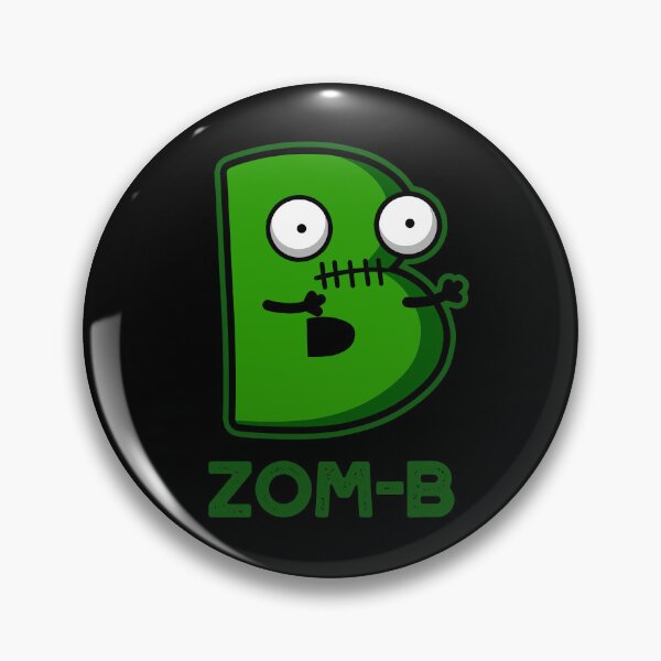 Item preview, Zom-B Funny Halloween Zombie Alphabet B Puns (Dark BG) designed and sold by punnybone.