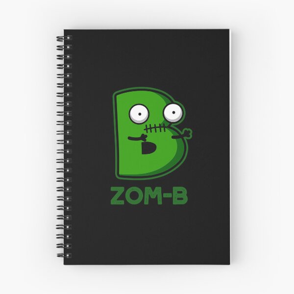 Item preview, Zom-B Funny Halloween Zombie Alphabet B Puns (Dark BG) designed and sold by punnybone.