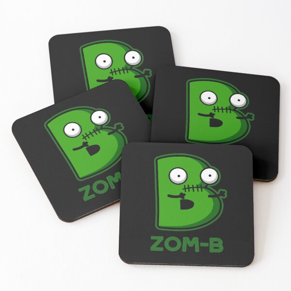 Item preview, Zom-B Funny Halloween Zombie Alphabet B Puns (Dark BG) designed and sold by punnybone.