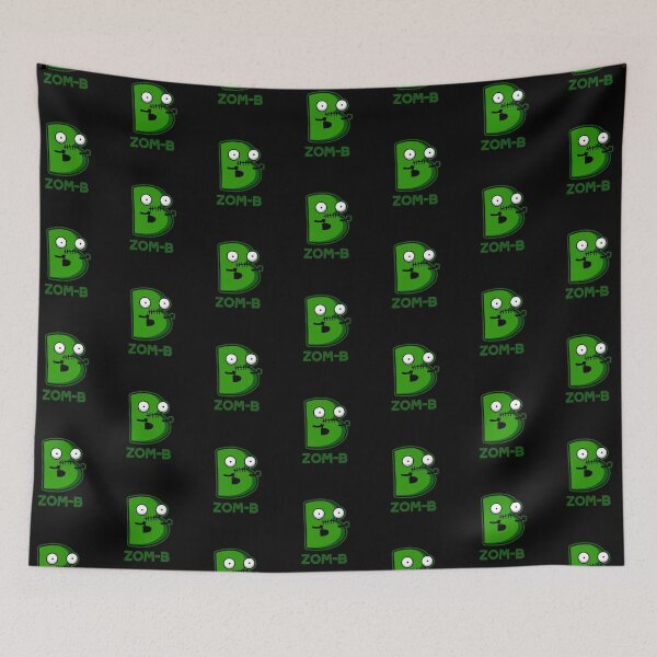 Item preview, Zom-B Funny Halloween Zombie Alphabet B Puns (Dark BG) designed and sold by punnybone.