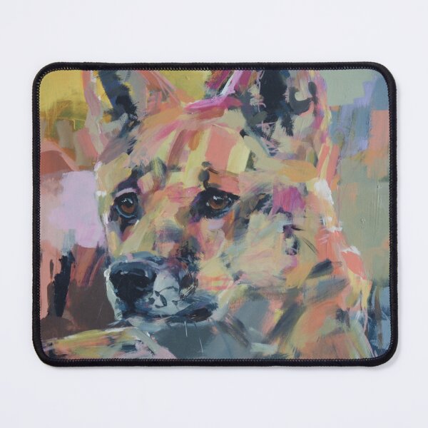 Item preview, Dingo down south, abstract painting of Australian dingo designed and sold by Cat Leonard.