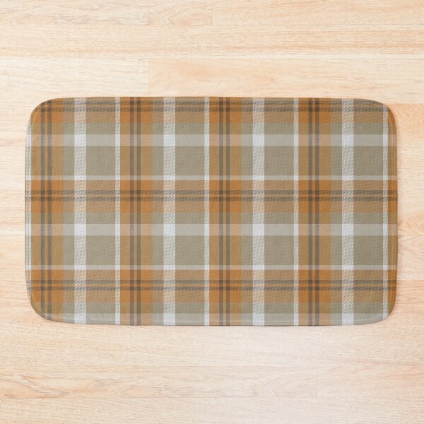Item preview, Orange Brown Tan and white Harvest Plaid Repeat Pattern designed and sold by rhombusOnion.