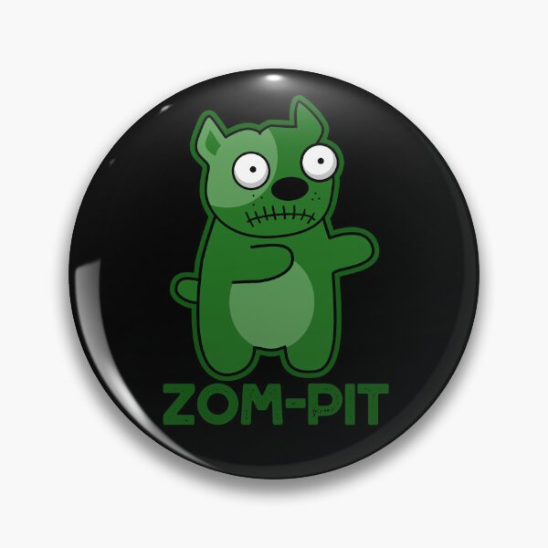 Item preview, Zom-pit Halloween Funny Zombie Pit Bull Puns (Dark BG) designed and sold by punnybone.
