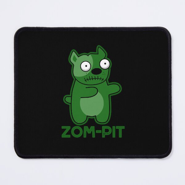 Item preview, Zom-pit Halloween Funny Zombie Pit Bull Puns (Dark BG) designed and sold by punnybone.