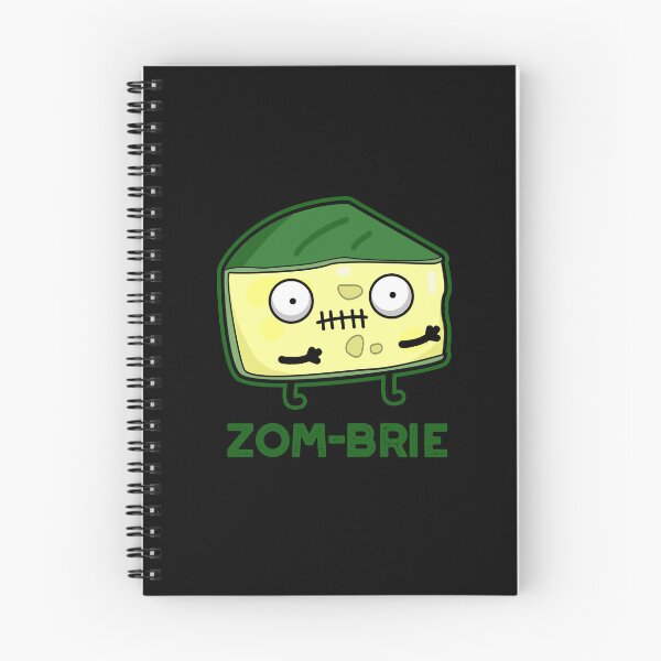 Item preview, Zom-brie Halloween Funny Zombie Brie Cheese Puns (Dark BG) designed and sold by punnybone.
