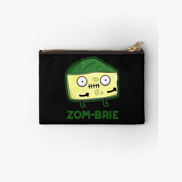 Item preview, Zom-brie Halloween Funny Zombie Brie Cheese Puns (Dark BG) designed and sold by punnybone.