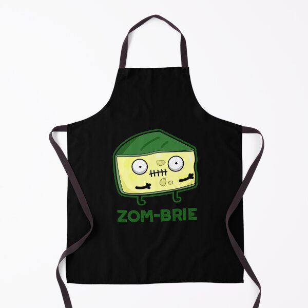 Item preview, Zom-brie Halloween Funny Zombie Brie Cheese Puns (Dark BG) designed and sold by punnybone.