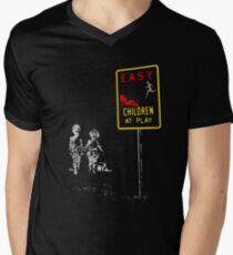 Beach playing games... Men's V-Neck T-Shirt