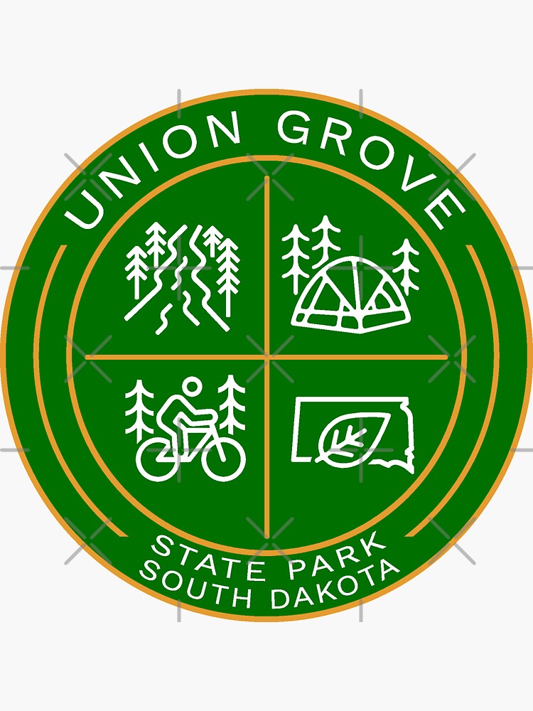 "Union Grove State Park SD Heraldic Logo" Sticker for Sale by VanyaKar