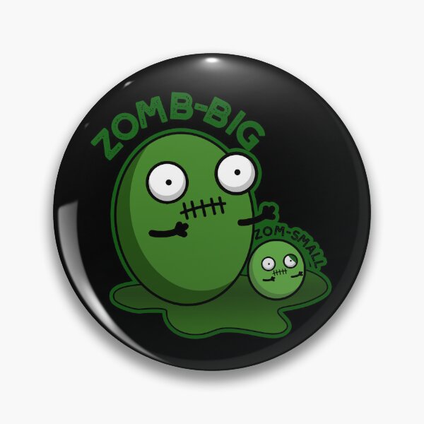 Item preview, Zom-big Zom-small Funny Halloween Zombie Pun (Dark BG) designed and sold by punnybone.