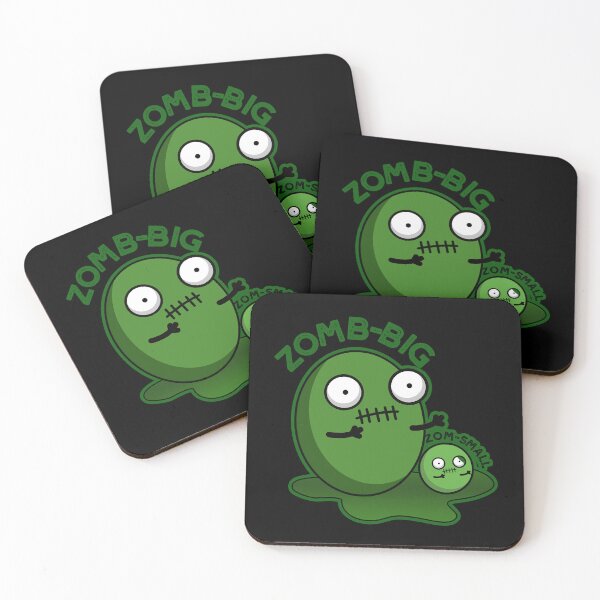 Item preview, Zom-big Zom-small Funny Halloween Zombie Pun (Dark BG) designed and sold by punnybone.