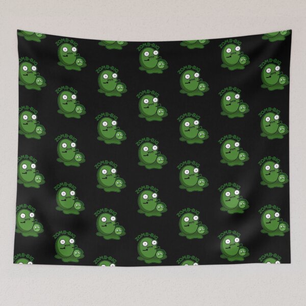 Item preview, Zom-big Zom-small Funny Halloween Zombie Pun (Dark BG) designed and sold by punnybone.