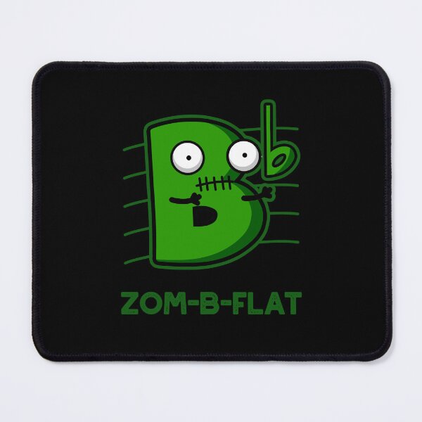 Item preview, Zom-B-Flat Halloween Funny Zombie Music Puns (Dark BG) designed and sold by punnybone.