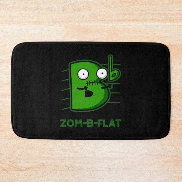 Item preview, Zom-B-Flat Halloween Funny Zombie Music Puns (Dark BG) designed and sold by punnybone.