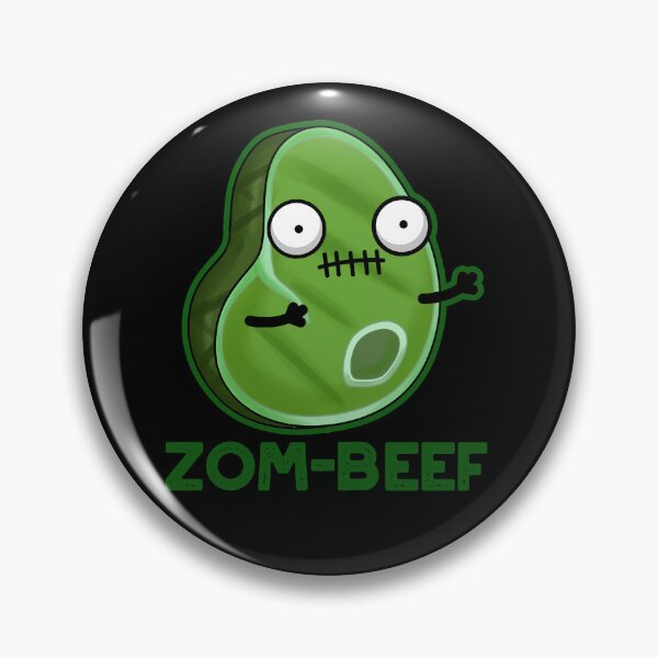 Item preview, Zom-beef Halloween Funny Zombie Meat Puns (Dark BG) designed and sold by punnybone.