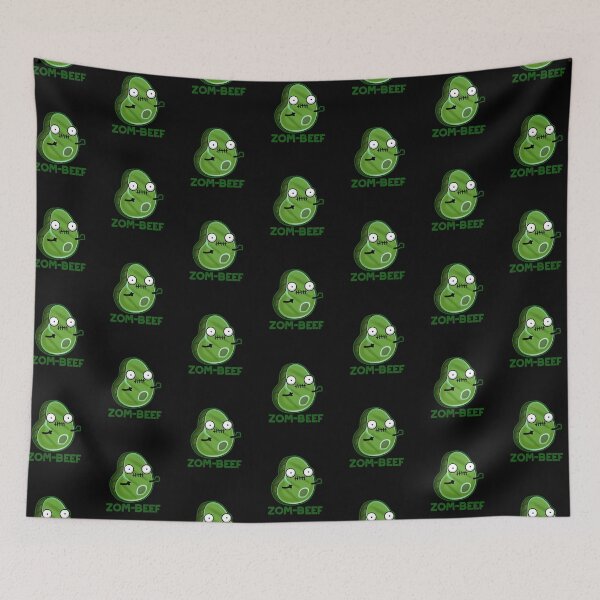 Item preview, Zom-beef Halloween Funny Zombie Meat Puns (Dark BG) designed and sold by punnybone.