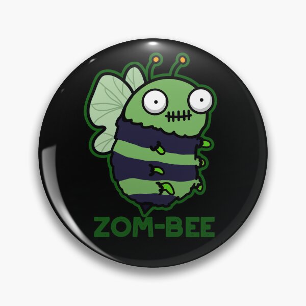 Item preview, Zom-bee Halloween Funny Zombie Bee Puns (Dark BG) designed and sold by punnybone.