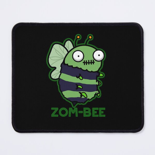 Item preview, Zom-bee Halloween Funny Zombie Bee Puns (Dark BG) designed and sold by punnybone.