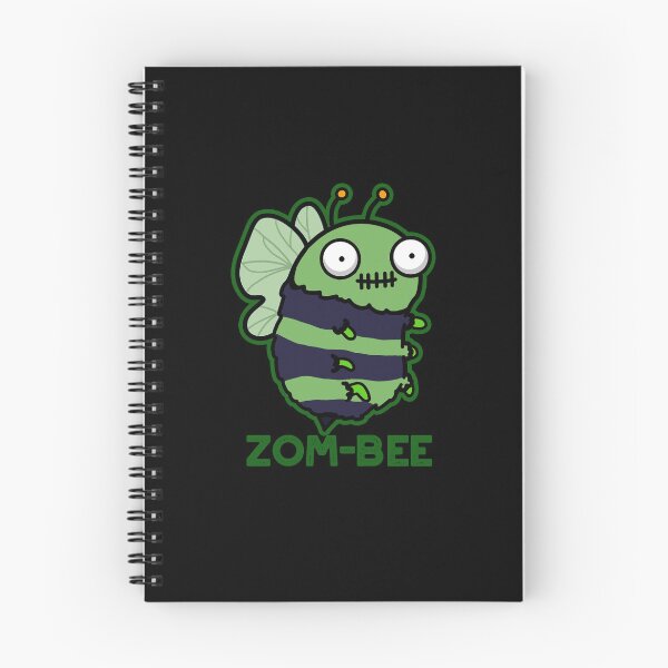 Item preview, Zom-bee Halloween Funny Zombie Bee Puns (Dark BG) designed and sold by punnybone.