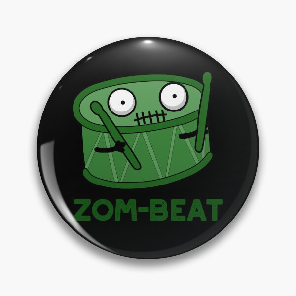 Item preview, Zom-beat Halloween Funny Zombie Drum Puns (Dark BG) designed and sold by punnybone.